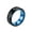 Blue, variant on Men's Stainless Steel Cool Personality 8mm Two-Tone Crystal Inlay Creative Sketch Dragon Pattern Carved Ring Beveled Edges Green Size 11