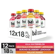 Bai Gluten-Free, Oasis Variety Pack, Antioxidant Infused Drinks, 18 Fl Oz, 12 Pack Bottles