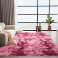 thumbnail image 5 of ZENELESS Large Fluffy Rugs for Living Room,8x10ft Rectangular Shag Rug Carpets for Living Room Bedroom Nursery Tie-dye&Red, 5 of 8