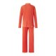 thumbnail image 4 of VISgogo, ropa informal para mujer, trajes de Color sólido con volantes, botón de solapa, camisa de manga larga, Tops y pantalones de pierna ancha sueltos VISgogo moda, 4 of 9