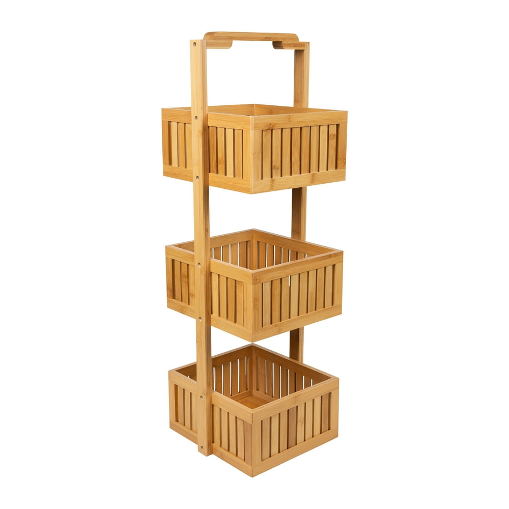 Neu Home Bamboo Deluxe 3 Tier Bathroom Caddy