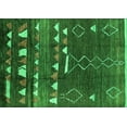 thumbnail image 1 of Ahgly Company Machine Washable Indoor Rectangle Oriental Green Industrial Area Rugs, 5' x 8', 1 of 4