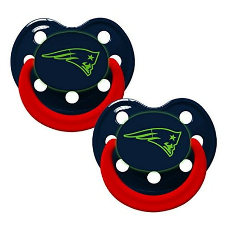 Baby Fanatic Pacifier - Glow In The Dark (2 Pack) - New England Patriots