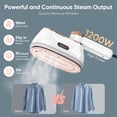 thumbnail image 3 of Travel Steamer Iron for Clothes Mini - Portable Ironing Machine Travel Small Size Portable Steamer Travel College Dorm Home Essentials Steamer for Clothes(White), 3 of 8