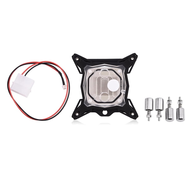 Kit de enfriador de bloque de agua de refrigeración para CPU de minicomputadora universal de 0,3 mm con base de cobre rojo para Intel