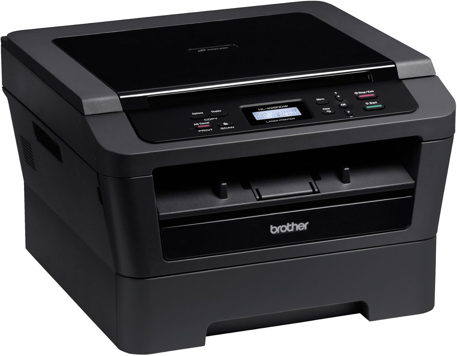 Brother Wireless Monochrome Laser Printer with Built-in Scanner, Copier, and Duplex Printing, P/N: HL-2280DW