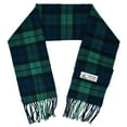 thumbnail image 2 of Unisex Winter Scottish Stewart Plaid Scarves Wool Feel Super Soft Luxurious Scarf - Green, 2 of 3