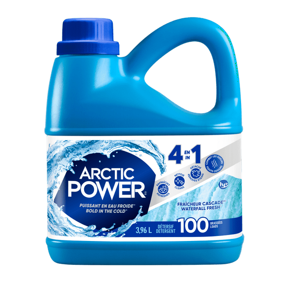 Arctic Power Waterfall Fresh Liquid Laundry Detergent, 3.96 Litres, 100 Wash Loads