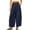 CSV127-Navy, variant on Lumtrix Polka Dot Pants For Women 2026 Summer Boho Beach Elastic Waist Wide Leg Palazzo Cotton Linen Barrel Pant With Pockets Light Brown 2XL