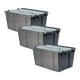 thumbnail image 1 of Cajas de Plástico de Almacenamiento BoxArch15 3 Pzas 15kg 50x30x21cm Apilable Bisagras Polietileno Color Gris., 1 of 1