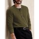 thumbnail image 2 of Camiseta de manga larga con solapa y rayas de color liso para hombre, ideal para otoño e invierno - Prenda informal oversize de poliéster, 2 of 7