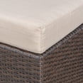thumbnail image 7 of GDF Studio Avianna Outdoor Wicker Ottoman with Cushion, Multibrown and Beige, 7 of 7