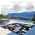 thumbnail image 3 of Navy Blue Black Geometric Outdoor Rug for Patio/Deck/Porch, Non-Slip Large Area Rug 4 x 6 Ft, Modern Color Block Abstract Indoor Outdoor Rugs Washable Area Rugs, Reversible Camping Rug Carpet Runner, 3 of 8