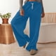 thumbnail image 2 of RKSTN Yoga Pants for Women Plus Size Drawstring Mid Waisted Straight Wide Leg Yoga Pant Womens Casual Solid Oversized Loose Comfy Gym Workout Sport Yoga Trousers with Pockets, 2 of 8