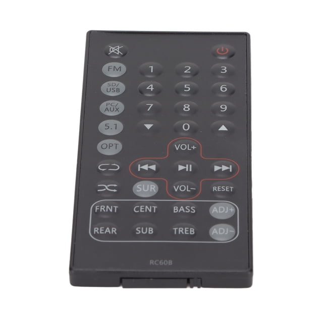 Remote Control, ABS RC60B Remote Control Simple Operation Multifunction Professional Comfortable Grip For C2XB C6XD Sound System