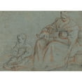thumbnail image 2 of Gerolamo Bassano 24x19 Gold Ornate Framed and Double Matted Museum Art Print Titled - Domestic Scene, 2 of 4