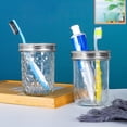 thumbnail image 1 of HAMPPLIES 3Pcs Portable Toothbrush Cover Silver 9x9cm Stainless Steel Organizer, 1 of 8