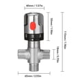 thumbnail image 2 of mezcladora termostática ajustable para baño mezclador de agua de latón agua caliente fría, 2 of 6