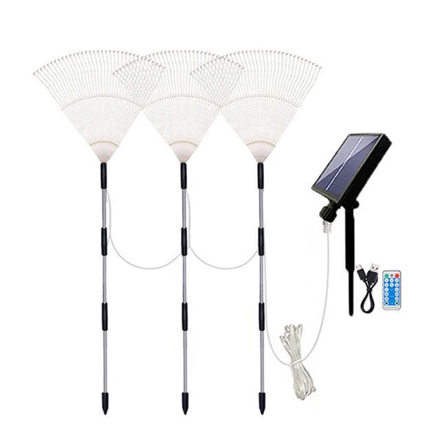 Ground Light Solar Durable Fireworks Lámpara de exterior para jardín doméstico (A)