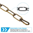 thumbnail image 4 of Uxcell 6 Feet Gold Bronze Finish Lighting Hanging Chain, Metal Looping Chain for Hanging Plant Pendant Light Fixture, 4 of 7