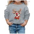 thumbnail image 1 of MIASHUI Chandails à Capuchon et Chandails pour Filles Automne Hiver Imprimé de Noël Col Rond Manches Longues Chandail Décontracté Sans Capuche pour Filles, 1 of 4