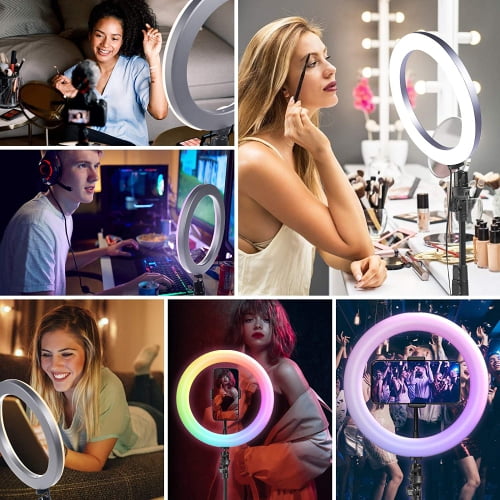 Anneau lumineux RGB rond avec télécommande et Trépied universel, support de photographie, vidéo 100cm - Photo, audio & vidéo