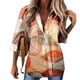 thumbnail image 4 of Pntutb Camisa abotonada Mujer Blusa de manga larga Blusa Estampado Tops Bussiness Casual Solapa Tops Liquidación Pntutb Pntutb-3751, 4 of 5
