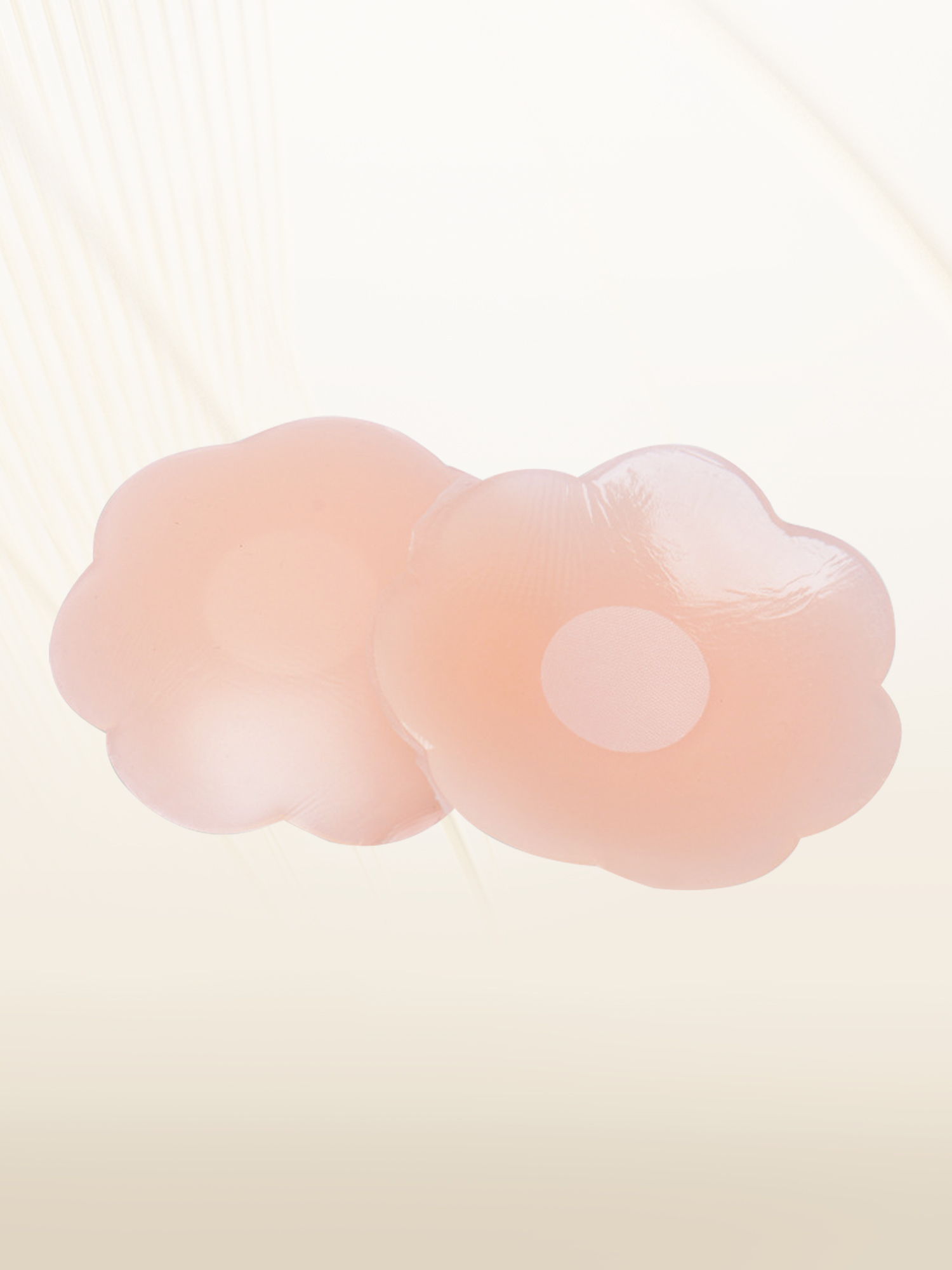 Unique Bargains Women's Nipple Covers Adhesive Bras M Beige 2 Round 2 Petals 2 Heart