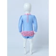 thumbnail image 5 of iEFiEL Infant Baby Girls One-piece Swimsuit Long Sleeves Floral Printed Ruffled Bathing Suit Rash Guard, 5 of 7