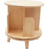 360°Revolving Bookshelf Rotating Bookcase Multi-Functional Flower Pot ...