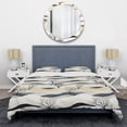 thumbnail image 3 of Designart "Minimal Earth Tones Vista" Black Floral Bedding Covert Set - Cottage Bed Set With 2 Shams, 3 of 5
