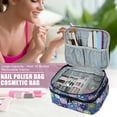 thumbnail image 5 of Unique Bargains 1pc Nail Polish Carrying Case Double-Layer Nail Polish Case for Manicure Tools Nylon Flower Pattern, 5 of 6