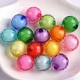 thumbnail image 3 of U8MO 50pcs Round 92 Facets Colorful Acrylic Plastic Loose Beads Lot DIY Jewelry-Light Blue-8mm, 3 of 8