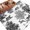 Black White, variant on Tiger Deer Area Rugs 5'x7', Washable Small Throw Rugs for Laundry Room Playroom, Farmhouse Vintage Forest Trees Animals Indoor Outdoor Rug Non-Slip Low Pile Carpet Runner Reversible Floor Mats