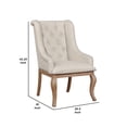 thumbnail image 5 of Benjara Doe 27" Armchair (Set of 2)- Button Tufted- Wingback Design- Cream, 5 of 5