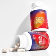 Microbiome Labs MegaQuin D3 - High Potency Vitamin D3 K2 Supplement - Bioactive & Bioavailable - Vitamin D3 5000 iu & MK-7 - Support Bone, Heart, Nerve & Immune Health 60 Capsules