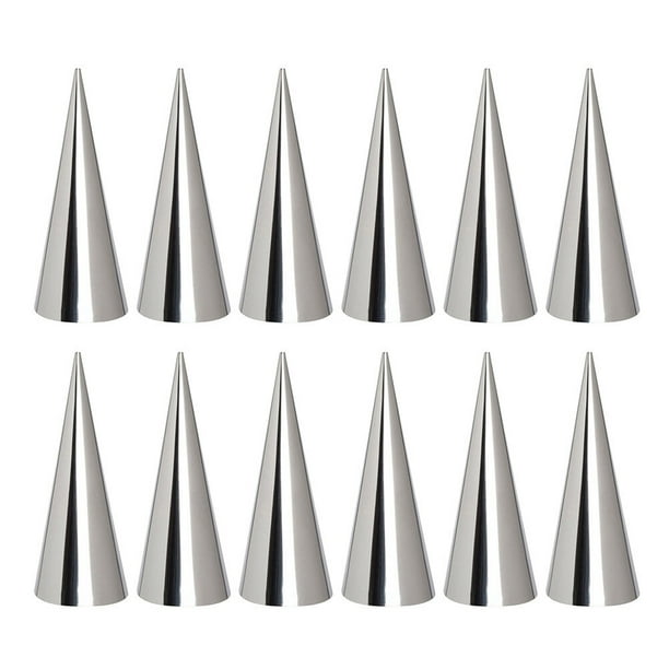 Molde de croissant de acero inoxidable de 30 piezas, molde de cuerno de helado, molde para hornear en forma de cono
