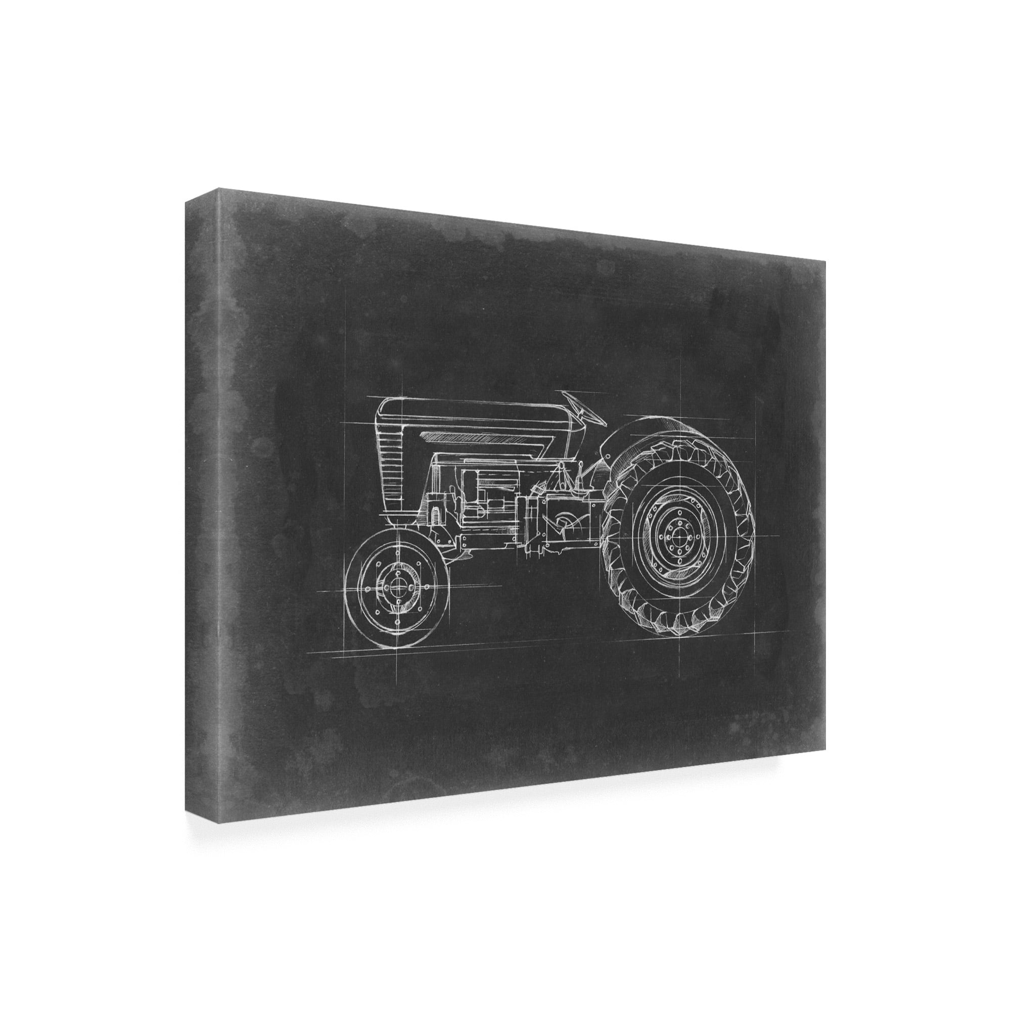 Trademark Fine Art 'Tractor Blueprint I' Canvas Art by Ethan Harper