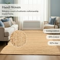 thumbnail image 5 of Delara Handwoven Jute and Cotton Area Rug – Natural Rug, Farmhouse Accent Rug for Living Room, Bedroom, or Entryway – Sustainable, Flatweave, Natural , 5' X 8', 5 of 9