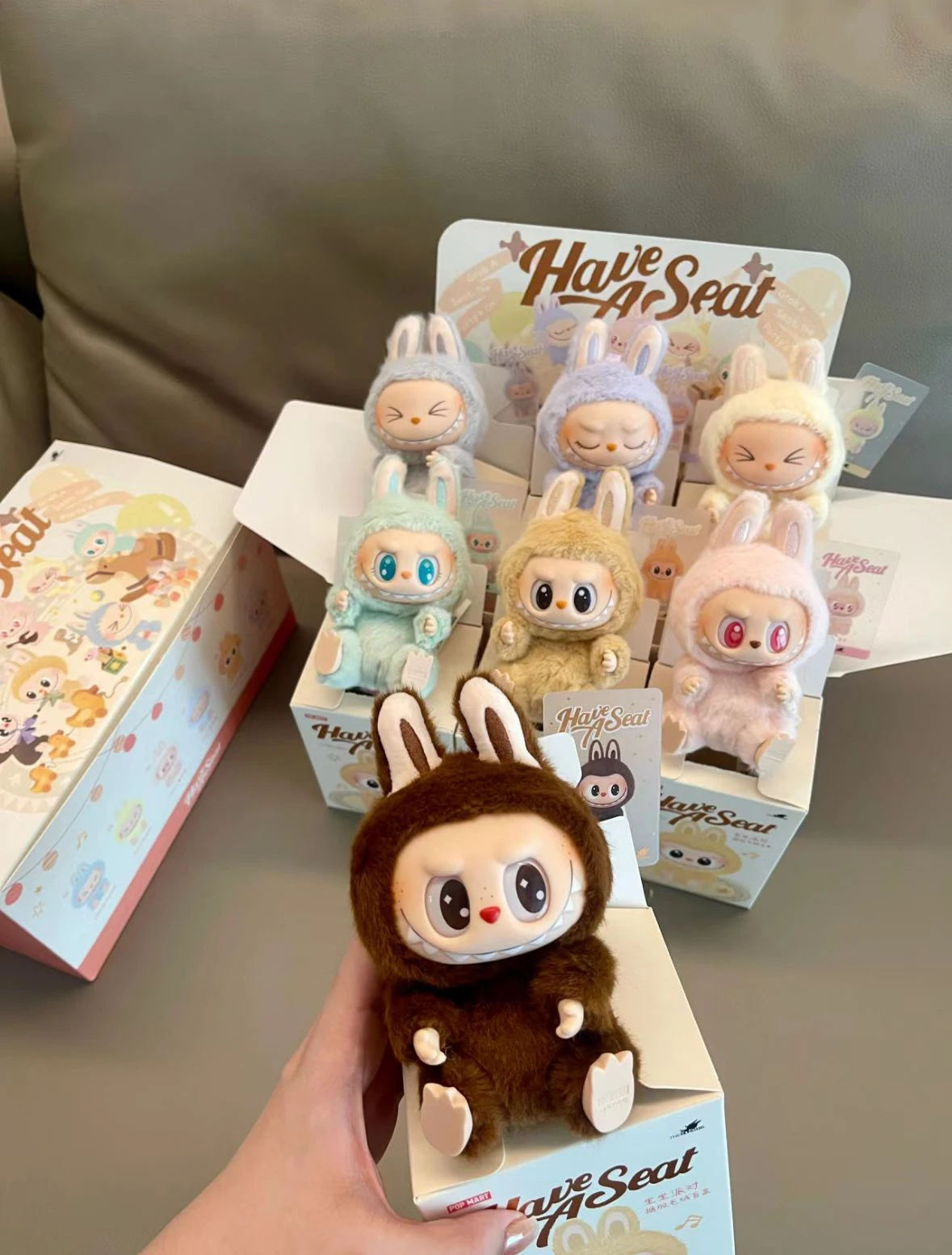 High Quality Macaron Second-Generation Labubu Sitting Party Vinyl