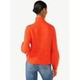 thumbnail image 4 of Scoop Women's Ribbed Oversized Turtleneck Sweater with Long Sleeves, Sizes XS-XXL, 4 of 5