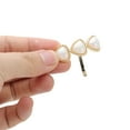 thumbnail image 4 of Unique Bargains 1 Pc Ponytail Buckle Hair Clip Three Heart Hair Ponytail Cuff for Women Gold Tone Beige, 4 of 6