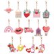 thumbnail image 1 of Llavero Con Pintura Diamantes 14 Piezas Corazón Doble Cara Día San Valentín Arcoíris, 1 of 9
