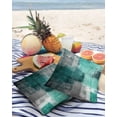 thumbnail image 4 of Outdoor Throw Pillow Cover Modern Teal and Gray Painting Art Waterproof Cushion Covers 2 Pack Abstract Retro Graffiti Pillow Cases Home Decoration for Patio Garden Couch Sofa, 4 of 7