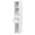 thumbnail image 1 of Wood Plastic Board Corner Cabinet with 3 Compartments and 2 Drawers for Bathroom, Fashionable Storage Shelf Rack, 1 of 7