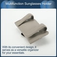 thumbnail image 6 of Unique Bargains Magnetic Sunglasses Holder for Car Sunglasses Clip Eyeglass Holder Visor Accessories Cowhide Gray 1 Pc, 6 of 7