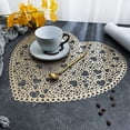 thumbnail image 6 of KQJQS Heart-shaped hollow-out PVC placemat, Heat-resistant insulation mat for home use, 6 of 6