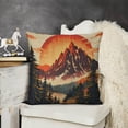 thumbnail image 7 of mountain sunset trees Linen toss pillowcase decoration pillowcase gifting preferred 18x18 inch cushion cover 4 sets sofa pillowcase sofa bedroom living room car, 7 of 7