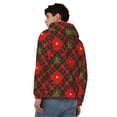 thumbnail image 4 of Kdxio Christmas Plaid Flower Print Men Hoodies Casual Hoodies for Men with Zip Pockets Full Zip Long Sleeve Sweatshirt Sports Hooded Jacket-Large, 4 of 5