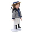 thumbnail image 1 of Mini Ceramic People Model, Straw Hat Boy Shape Dollhouse Character Model Charming 1/12 With Stand For Dollhouse Decorations, 1 of 8